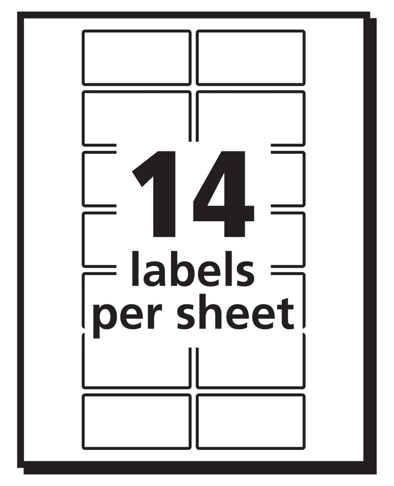 AVERY Removable Labels, Removable Adhesive, .75"" x 1.5"", 504 Labels (5430)", white