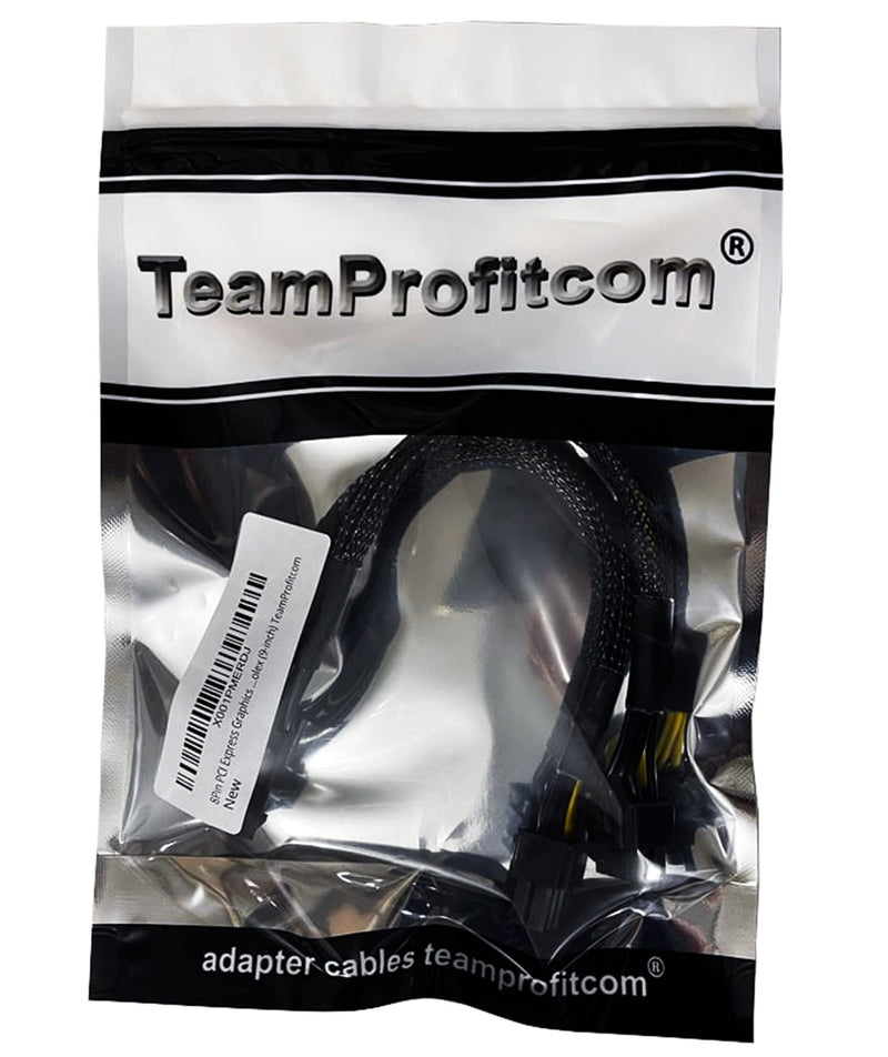 GPU VGA PCI-e 8Pin PCI Express Graphics Video Card GPU VGA 8 Pin Female to Dual GPU 8(6+2) Pin Male GPU 8 pin Splitter Power Sleeved Extension Cable 8Pin GPU (9-inch) TeamProfitcom