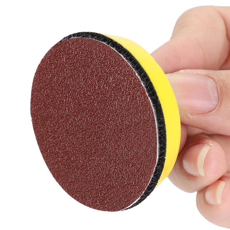 60pcs 2-inch Round Shape Sanding Discs Set 100 240 600 800 1000 2000# Grit Sand Papers with 1 Piece Disc Pad Holder