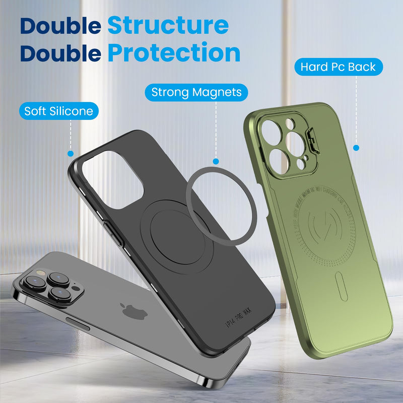 ICREEFUN for iPhone 14 Pro Max Case with Camera Cover [12FT Military Grade Shockproof] [Anti-Scratch& Anti-Fingerprint] iPhone Case for iPhone 14 Pro Max Case 5G 6.7 Inch Green