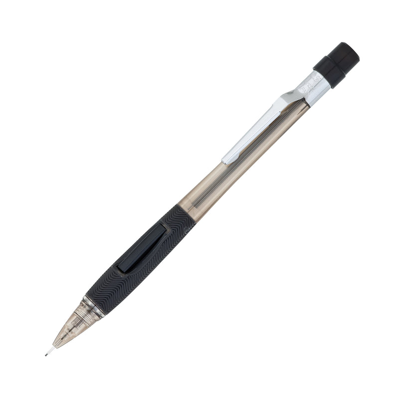 Pentel Quicker Clicker Automatic Pencil, 0.5mm Lead Size, Transparent Black Barrel, Box of 12 (PD345T-A) .5 mm