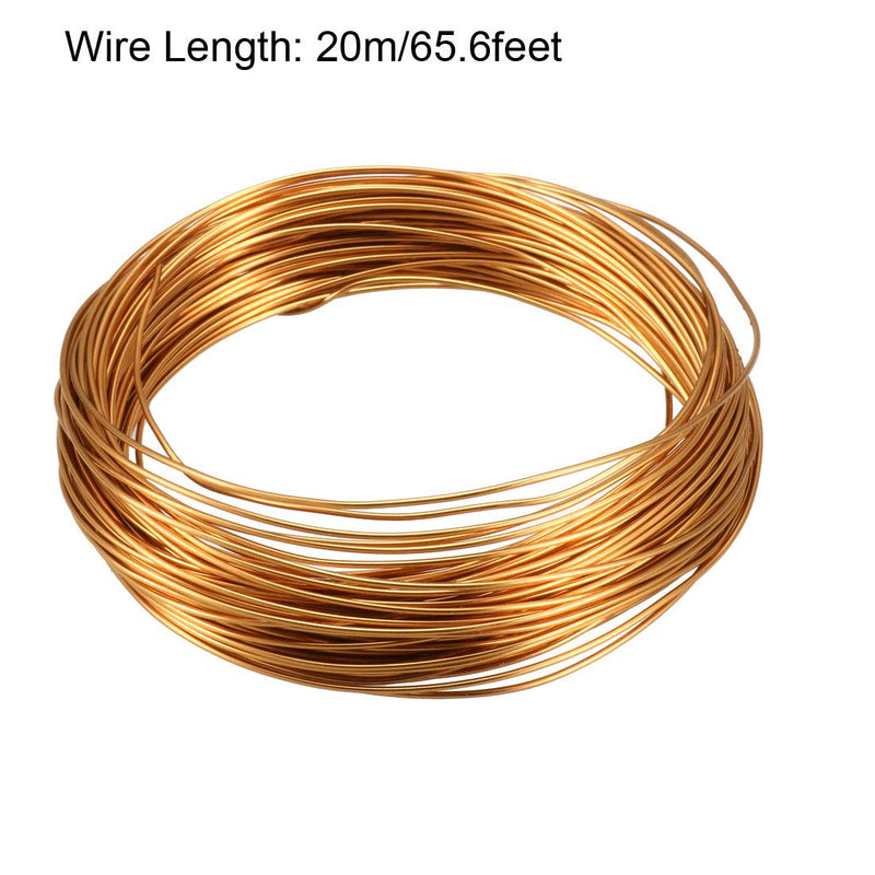 uxcell 1.0mm Dia Magnet Wire Enameled Copper Wire Winding Coil 65.6ft Length Widely Used for Transformers Inductors