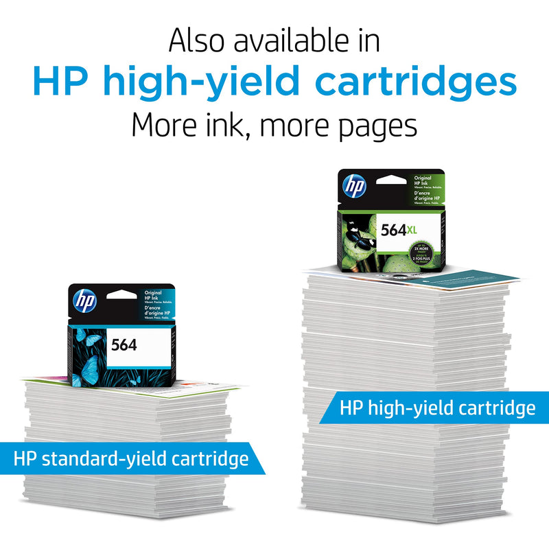 HP 564XL | Ink Cartridge | Black | Works with HP DeskJet 3500 Series, HP OfficeJet 4600 5500 C6300 6500 7500 Series, B8550, D7560, C510, B209, B210, C309, C310, C410, C510 | CN684WN XL Black