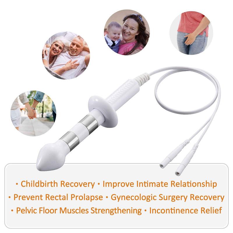 iStim PR-13 Probe for Kegel Exercise, Pelvic Floor Electrical Muscle Stimulation, Incontinence - Compatible with TENS/EMS Anal