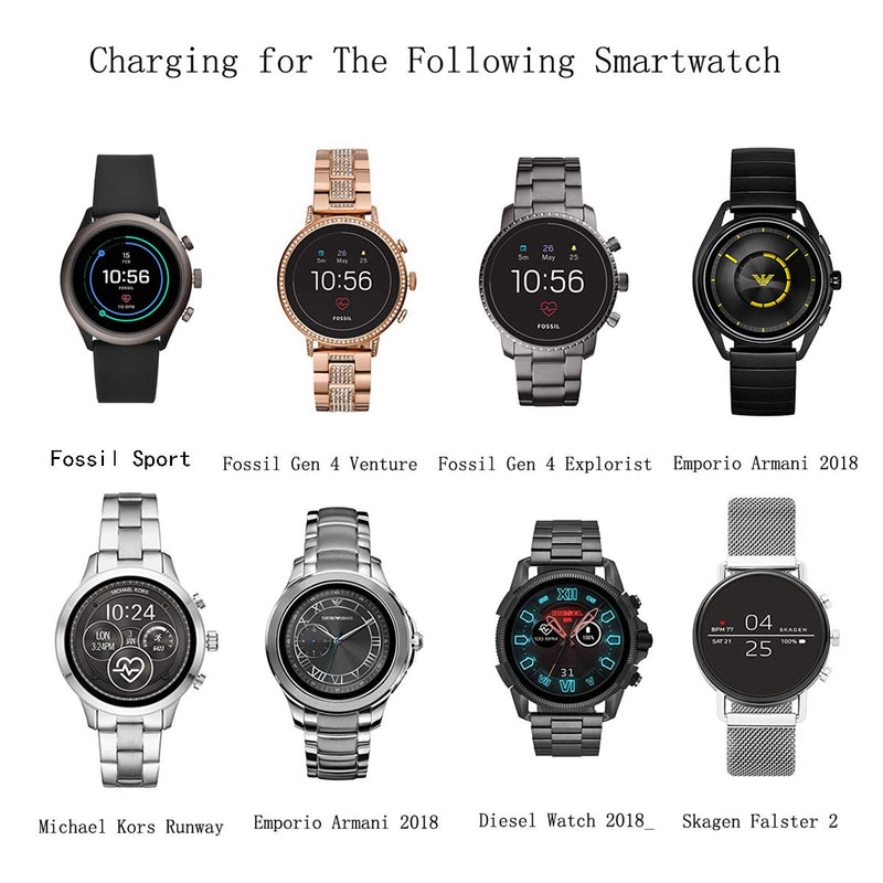 Soarking Charging Dock for Fossil Smartwatch Gen 6/5/5E/4 Garrett,Julianna Carlyle,Sport