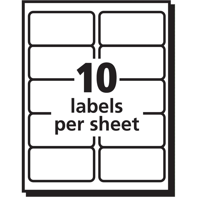 Avery Matte Frosted Clear Address Labels for Laser Printers, 2" x 4", 500 Labels (5663) 1 Pack