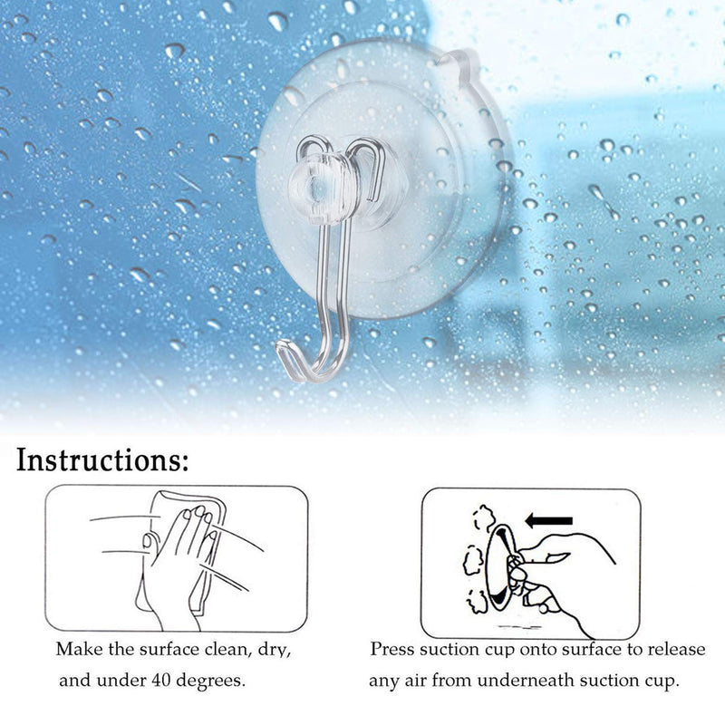 DSMY 17 Pack Upgraded Suction Cup Wall Hooks, Home Kitchen Bathroom Wall Towel Robe Hangers, Utility Hooks, Hanging Supplies