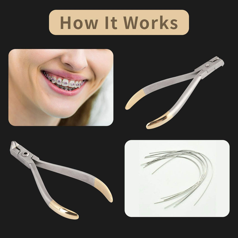 Distal End Cut Plier, Hold & Cut Hard and Soft Wire Orthodontic Cutter Dental Surgical Instrument Tool - Braces Removal Tools Tooth Pulling Kit for Dentist - 12 Months Warranty
