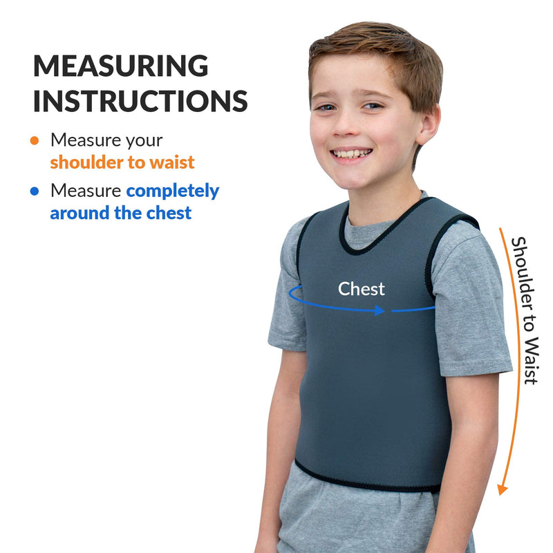 Special Supplies Sensory Compression Vest Deep Pressure Comfort for Autism, Hyperactivity, Mood Processing Disorders, Breathable, Form-Fitting, Kids and Adults (Gray, X-Small 14x24 inches) Gray X-Small (Pack of 1)