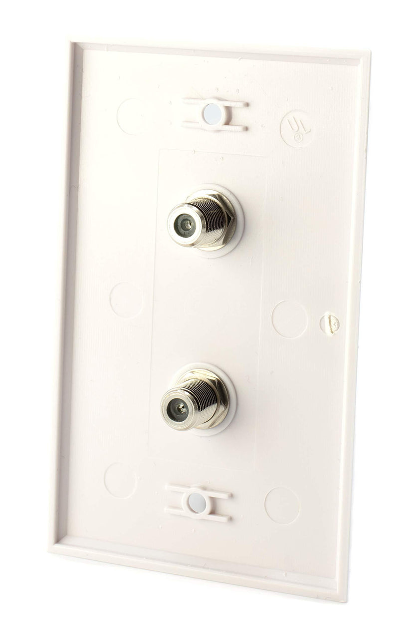 Cable Extension Coupler, with Washer and Nut - 10 Pack - Works with Wall Plates - Connects Two Coaxial Video Cables, for Coax F81 (Female to Female) 3GHz Satellite, CATV Silver