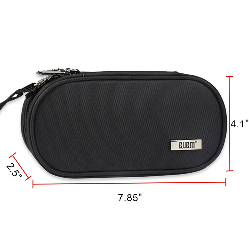 BUBM Double Compartment Storage Case Compatible with PS Vita and PSP, Protective Carrying Bag, Portable Travel Organizer Case Compatible with PSV and Other Accessories, Black
