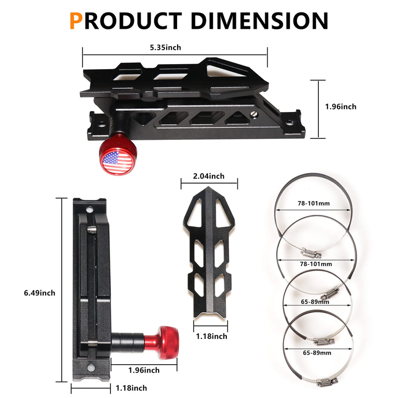 RERPRO Quick Release Fire Extinguisher Mount Brackets Holder Compatible with Jeep Wrangler UTV Polaris RZR Ranger Truck Aluminum Adjustable Roll Bar Fire Extinguisher Mount Bottle Holder Kit