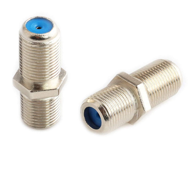 Pasow F81 Barrel Connectors High Frequency 3GHz Female to Female F-Type Adapter Couplers (10 pcs, Silver) 10 pcs