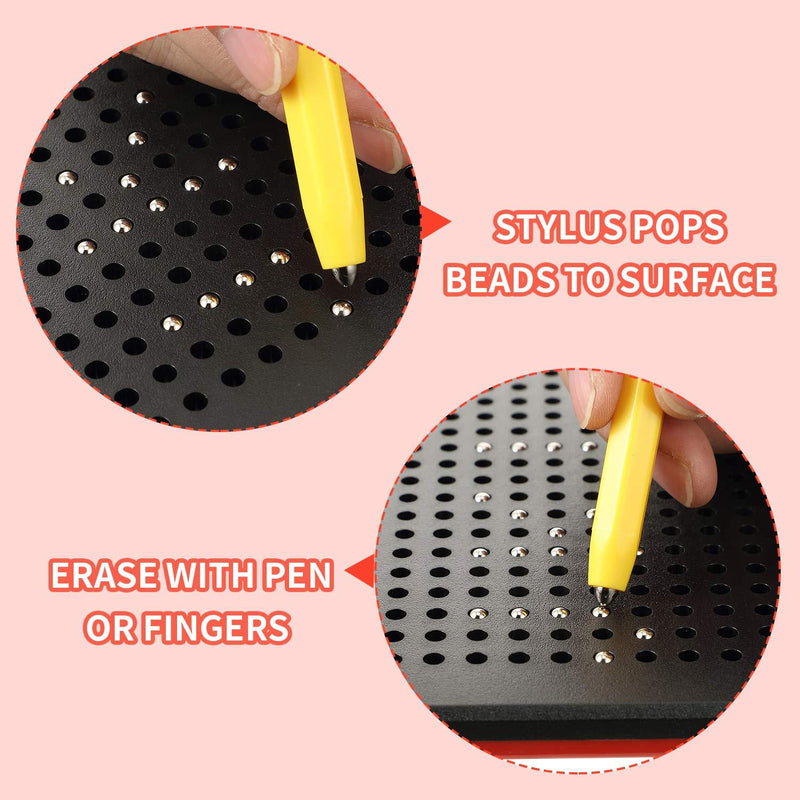 Outus 3 Pieces Replacement Stylus Magnetic Drawing Pen Magnet Replacement Pens for Magnetic Drawing Board Magnapad A to Z and Numbers 0 to 9, Yellow