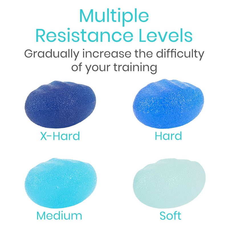 Vive Hand Squeeze Balls - Squishy Exercise Eggs Hand Therapy, Stress Relief, Arthritis & Grip Strength Therapy - Strength Trainer Equipment for Finger, Wrist, Carpal Tunnel - Squeezing Egg Trainer 4
