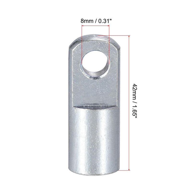 uxcell Air Cylinder Rod Clevis End M8x1.25 Female Thread 42mm Length I Type Connector M8x1.25mm