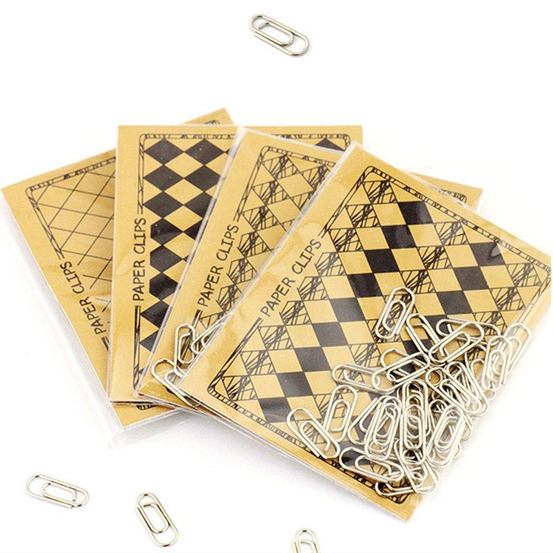 MEI YI TIAN 50 Count Metal Mini Paper Clips 3/5 Inch Nickelage Finishes Steel Paper Clip Silver