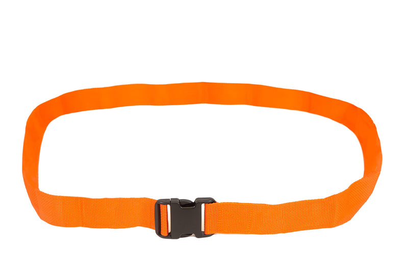 Primacare IR-5006 Unisex Restraint Strap with Plastic Buckles for Patients, Adults and Kids, Medical Disposable Waterproof Straps with Adjustable Locking for Easy Attachment, 2"x7', Orange