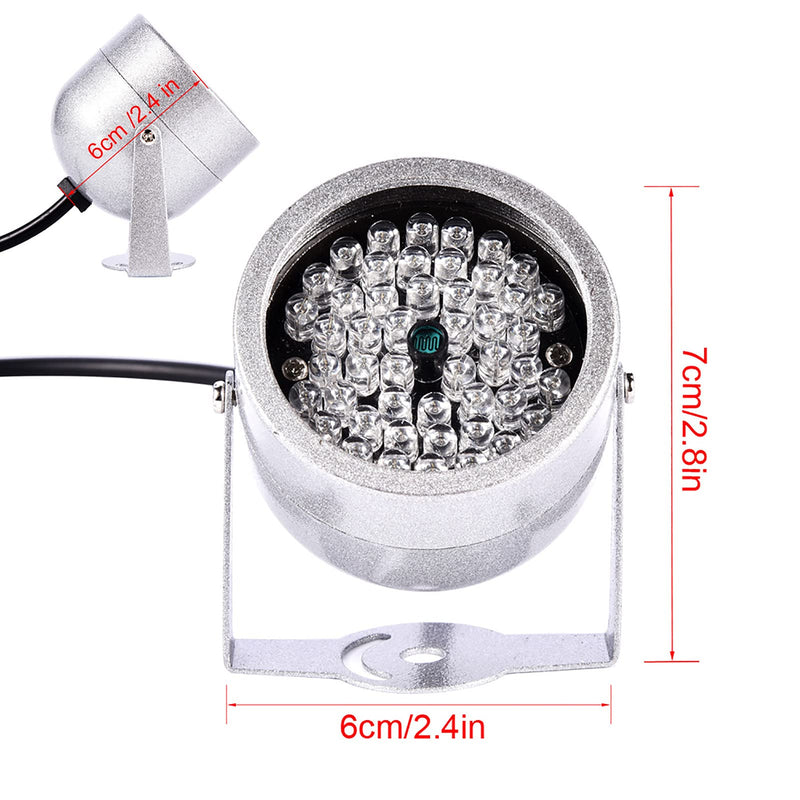 Zerone Camera IR Illuminator Lights, DC 12V 1A CCTV Ir Night Vision Illuminator Camera 48 LED Waterproof Replacement for Electronic Police Snapshot System, Traffic Junctions