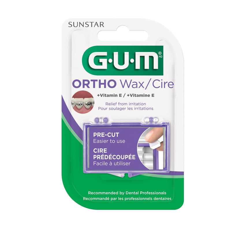 GUM - 10070942007235 Orthodontic Wax with Vitamin E and Aloe Vera (Pack of 6) Unflavored 6 ct