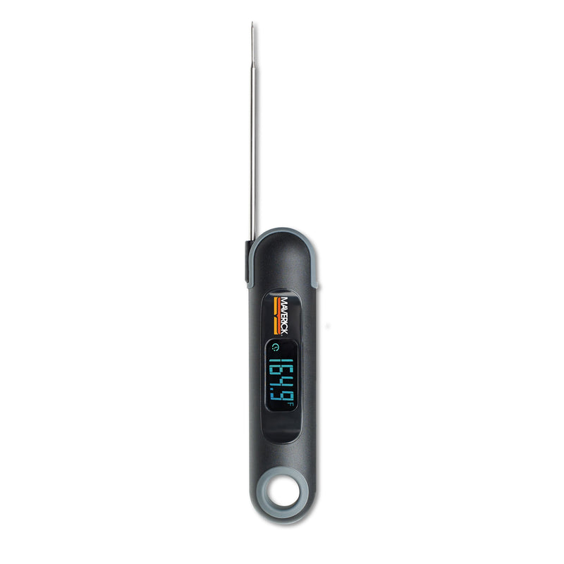 Maverick 2-in-1 Temp and Time Digital Instant Read Cooking Kitchen Grilling Smoker BBQ Probe Meat Thermometer, Black
