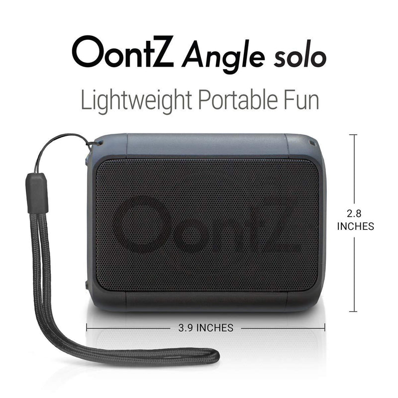 OontZ Angle Solo - Bluetooth Portable Speaker, Compact Size, Surprisingly Loud Volume & Bass, 100 Foot Wireless Range, IPX5, Perfect Travel Speaker, Bluetooth Speakers by Cambridge Sound Works (Black) Black