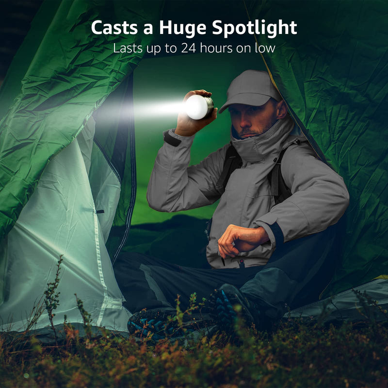 LE LED Camping Lantern Rechargeable, 310LM, 5 Light Modes, Power Bank, Waterproof, Perfect Mini Flashlight with Magnetic Base for Hurricane Emergency, Outdoor, Hiking, Home and Car