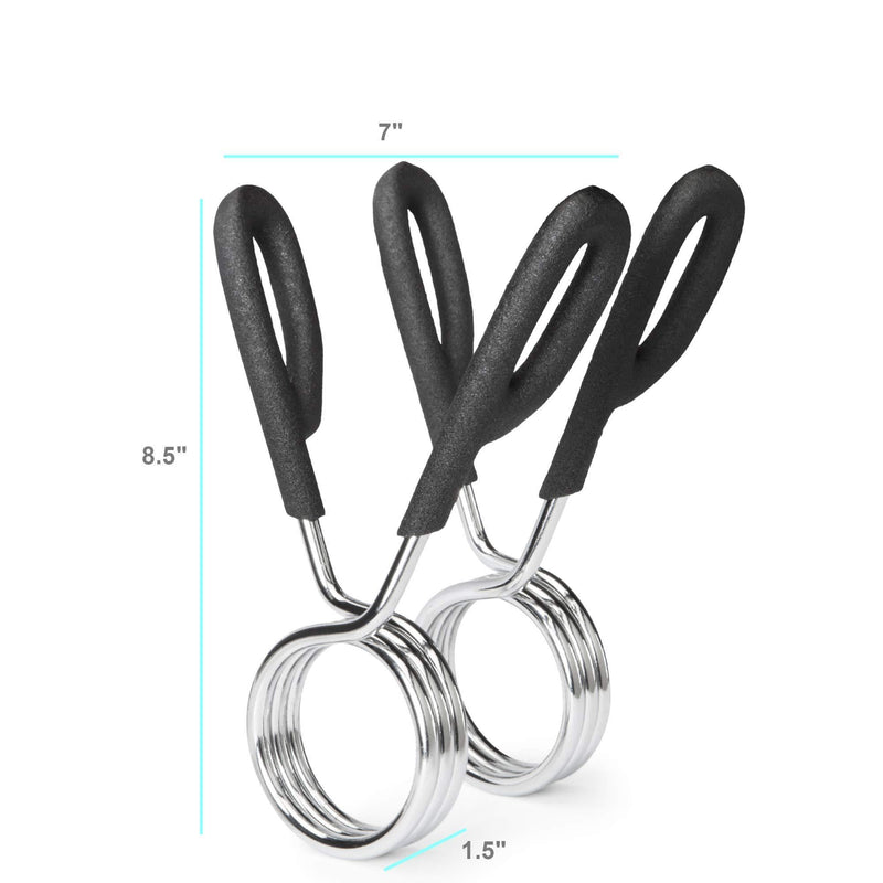 Marcy Weightlifting Accessory Spring Clip Collars for Weight Bar and Dumbbell Handles, Sold in Pair Olympic Bar