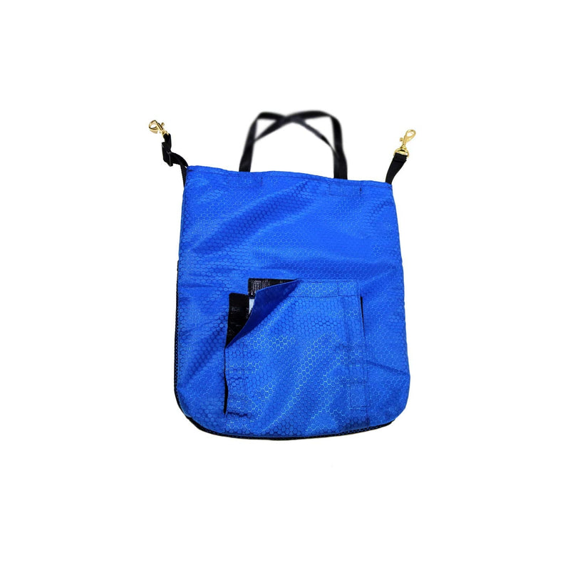 JISUNZON Urine Drainage Bag Holder - Privacy Covers for Wheelchairs, Bed Rails, Scooters - Conceals Catheter Line, Small Pocket - Durable Hooks, (Blue) Blue