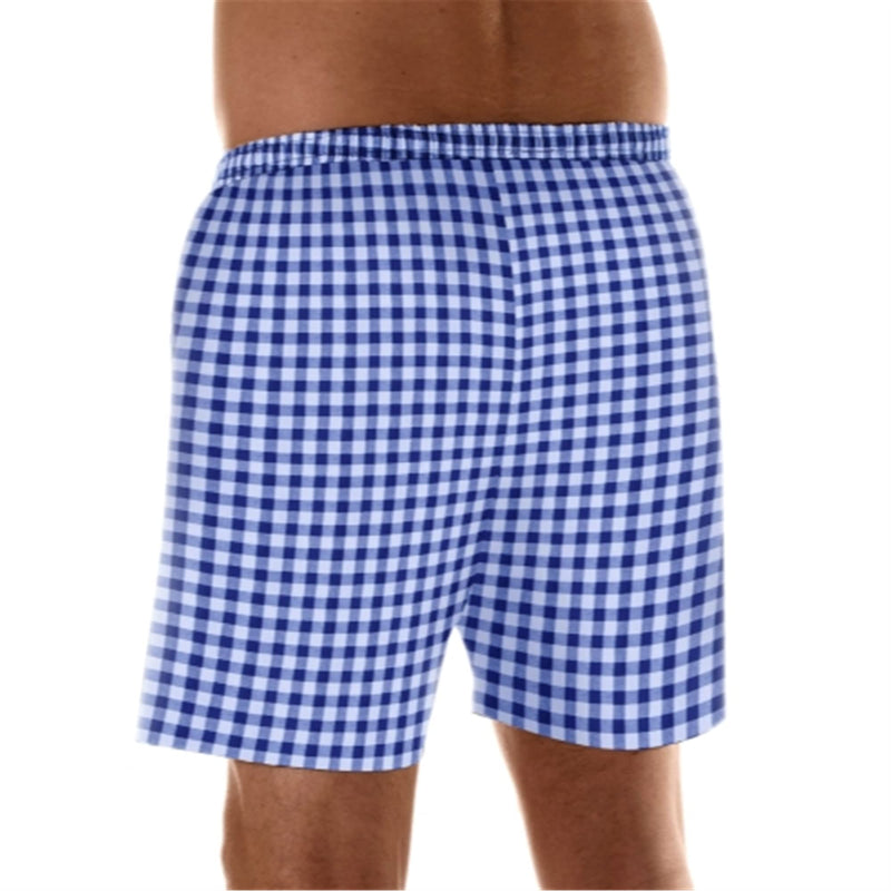 1-Pack Men's Navy Check Regular Absorbency Incontinence 2-in-1 Boxers Large (Waist 38-40) Large (1 Count) Navy Gingham