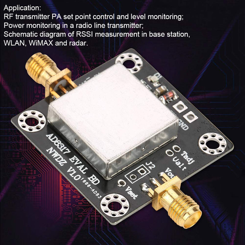 Akozon Logarithmic Detector AD8317 1M-10GHz 60dB RF Power Meter Logarithmic Detector Controller Logarithmic Power Meter Radio Frequency Logarithmic Detector Power Meter for Amplifier