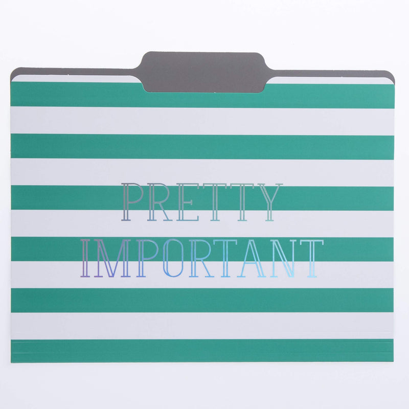 "Graphique Green Dots File Folder Set – Each Folder Measures 11.75" x 9.5", Set Includes 9 Folders with 3 Unique Designs, Durable Triple-Scored Coated Cardstock" (FIF045)