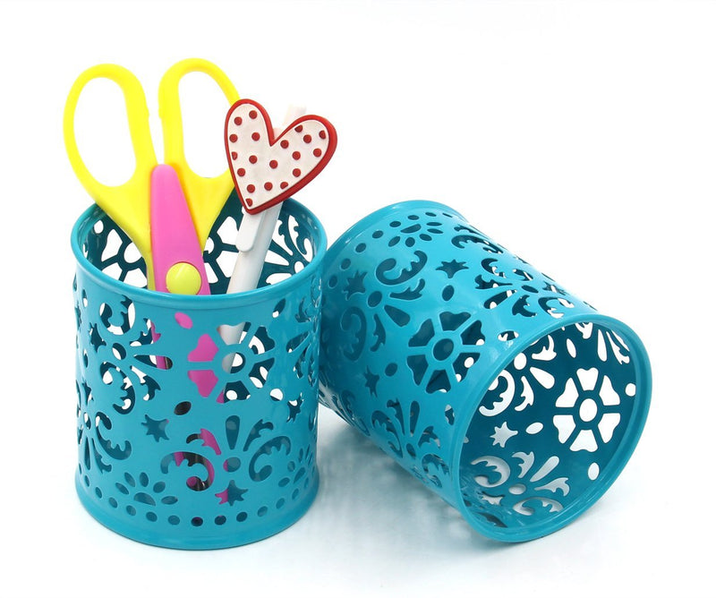 EasyPAG 2 Pack Pen Holder Mesh Pencil Holder for Desk Office Pen Organizer,Dark Teal Dark Teal