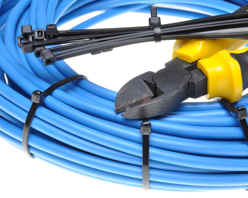 100 Qty 4 Inch Black Nylon 18 lb Cable Zip Ties | Made in The USA | BCP895