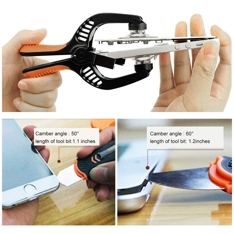 Showpin Smart Phones Suction Cup Tool Opening Pliers Repair LCD Screen, 3 in 1 iPhone Repair Tool Prying Tool Compatible with Cell Phone/Laptop/Tablet PC