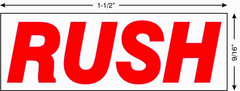 Imprint 360 AS-IMP1039 - Rush, Heavy Duty Commerical Quality Self-Inking Rubber Stamp, Red Ink, 9/16" x 1-1/2" Impression Size, Laser Engraved for Clean, Precise Imprints