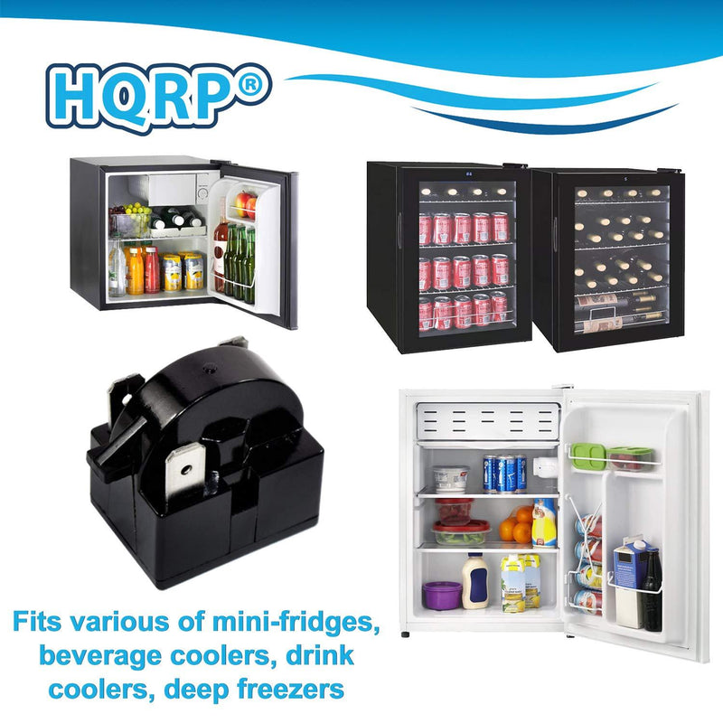 HQRP QP2-4R7 4.7 Ohm 3-Pin PTC Starter/Start Relay Replacement compatible with Mini Fridges, Compact Refrigerators, Beverage & Wine/Beer coolers, Deep Freezers, Beer/Wine Refrigerators
