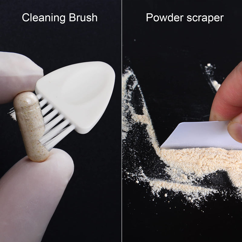 Capsule Filling Machine Kits for Empty Pill Capsules Filler, Lab Supplies - Micro Tiny Spoon Spatula, Lab Scoop Filling Tray Powder Tool, Gel Capsules Size # 000 00 0 1 2 3 4 5 (#000 00 0 1) #000 00 0 1