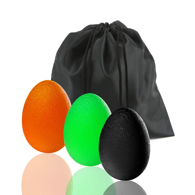 voidbiov Hand Squeeze Stress Balls Set with Carry Bag 3 Resistance, Finger Wrist Arthritis Therapy Rehab Exerciser, Carpal Tunnel, Stroke Rehabilitation Equipment Red/Yellow/Blue Small