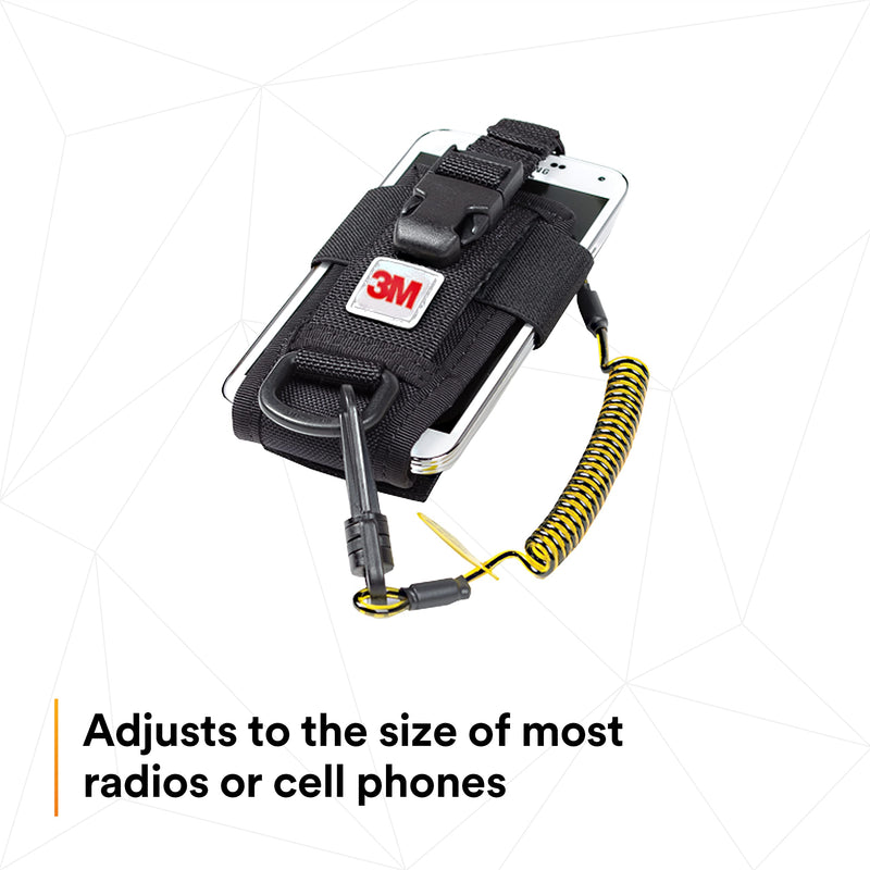 3M DBI-SALA Fall Protection For Tools,1500089,Adj Radio Holster Combo w/Clip2Loop Coil andMicro D-Ring,Size To Any Portable Radio/Small Device,Mount To Harness/Belt