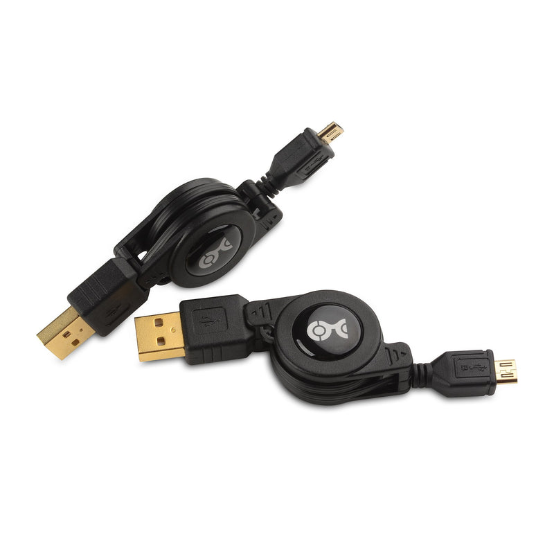 Cable Matters 2-Pack Retractable Micro USB Cable - 2.5 Feet