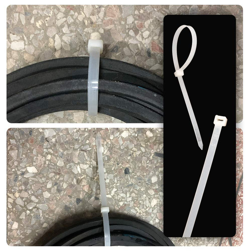 200 Pack Bulk KOOWIN Small 4 inch Nylon Plastic Cable Zip Ties Wire Wraps White 4 inch 18 lb (200 pcs)