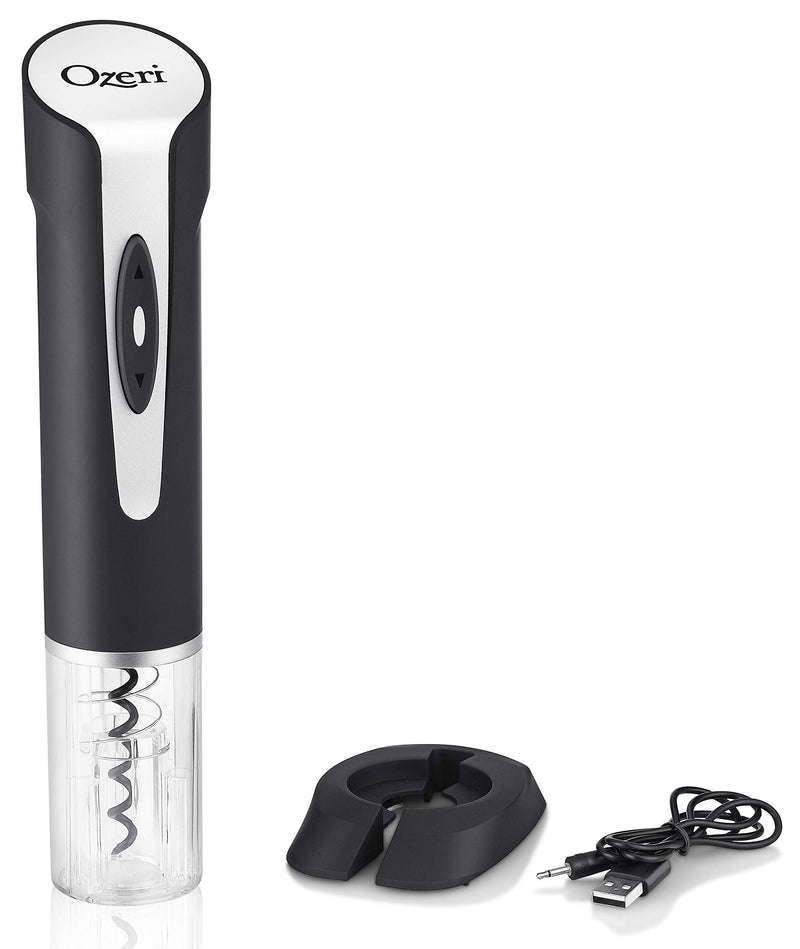 Ozeri Prestige II Cordless Electric Bottle Foil Cutter Wine Opener, One Size, Black