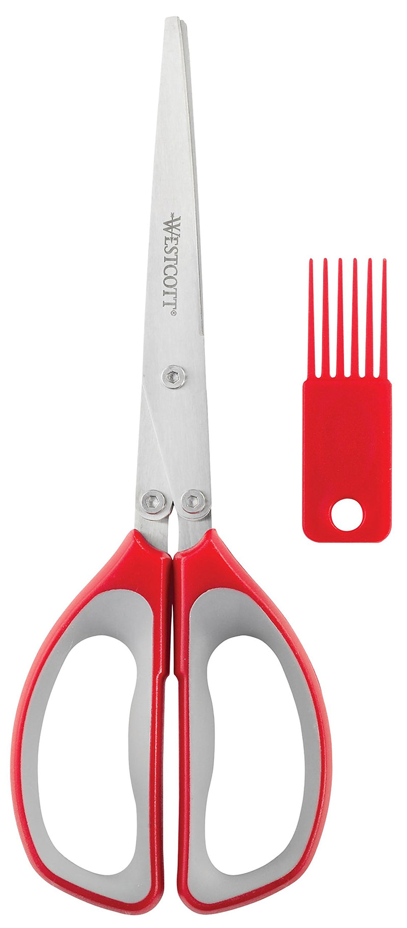 Westcott 8" All Purpose Shredder Scissor, Red