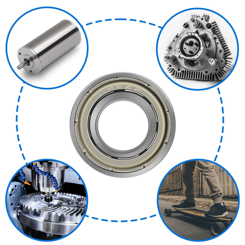 696ZZ 6mm x 15mm x 5mm High Speed Double Shield Deep Groove Miniature Ball Bearing (20pcs)