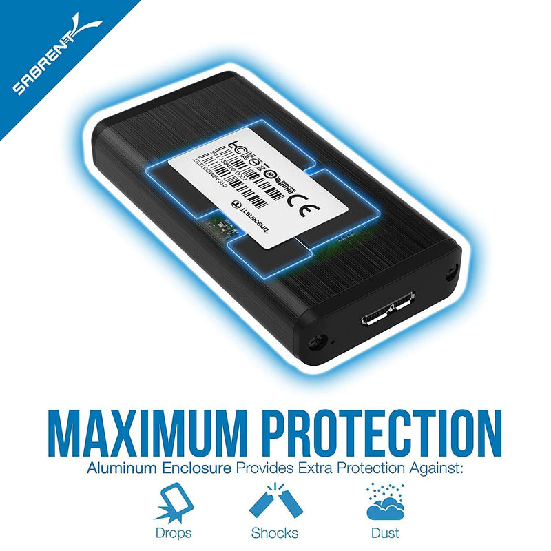 Sabrent USB 3.0 mSATA II or III/6G SSD Enclosure Adapter [Support UASP] (EC-UKMS)