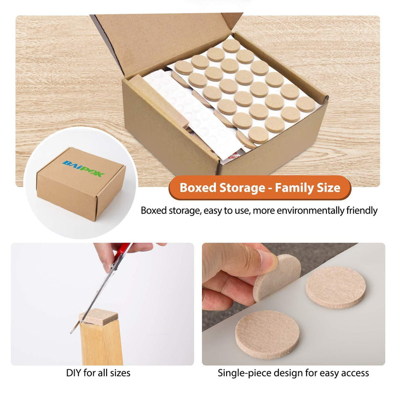 Furniture Pads 300 Pack Premium Furniture Felt Pads (Beige), Huge Quantity Self Adhesive Felt Pads, Anti Scratch Floor Protector for Furniture Legs Hardwood Floor with 60 Cabinet Door Bumpers Beige