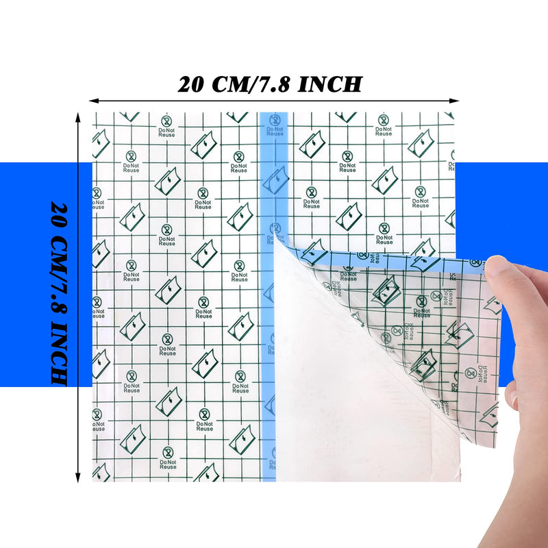 Peritoneal Dialysis Shower Protector Waterproof Transparent Dressing Wound Cover Bandage Tape for Swimming Post Surgical Scar Therapy Tattoo Dressings, 7.87 x 7.87 Inches (50) 50