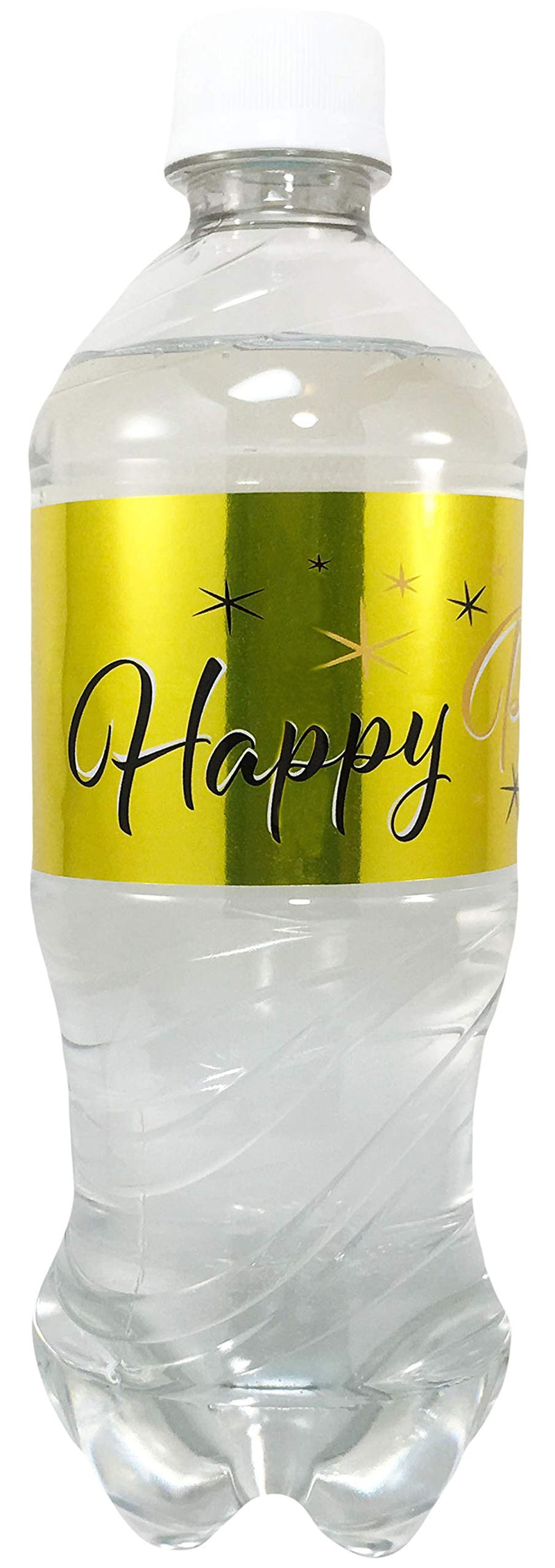 Metallic Happy Retirement Water Bottle Labels 2 x 8 Inch 50 Total Stickers On A Roll