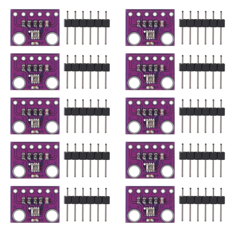 AITIAO 10Pcs BMP280 3.3V Atmospheric Pressure Sensor Module High Precision Digital Atmospheric Barometric Pressure Sensor GY-BMP280-3.3 Temperature Sensor Module for Arduino